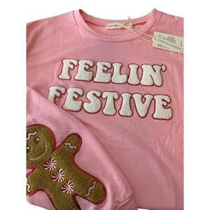 GRACE EMMA‎ Christmas Sweatshirt Women's Large Ugly Sweater Gingerbread New